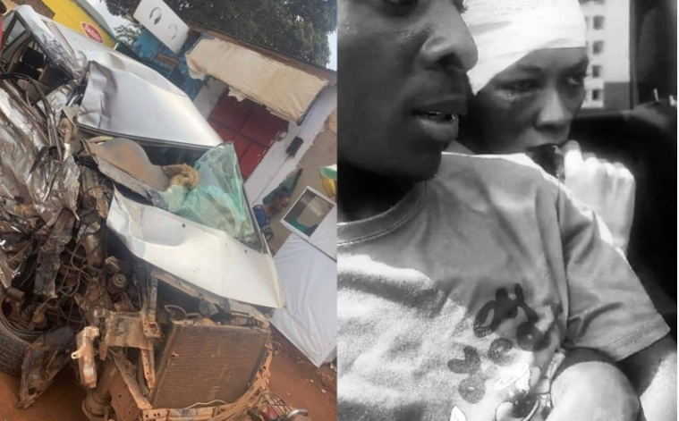 Cephco escapes death but got a broken  askull. during  acar accident